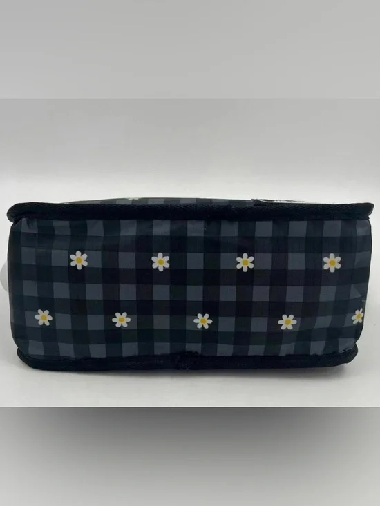 LeSportsac Black & Gray Gingham Daisy Cosmetic Bag - Picture 7 of 11